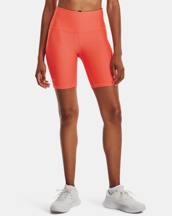 Women's HeatGear® Bike Shorts in Orange image number 0